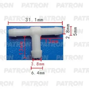 PATRON P372083 ВЫВЕДЕНО ИЗ АССОРТИМЕНТА Тройник соединитель 5.0X5.0X6.4мм