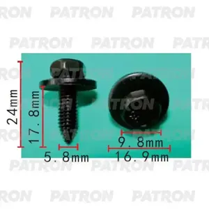 PATRON P372192 Винт GM Применяемость: Болт T1=10.0 T2=17.0 F=5.5 L=18.0