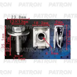 PATRON P372210 Винт AUDI MB Применяемость: Комплект болт+гайкаD=13.0B=35.1 C=23.8 A=8.0