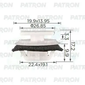 PATRON P372383 Клипса автомобильная [упаковка 10 штук]
