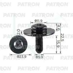 PATRON P372398 Клипса автомобильная [упаковка 10 штук]
