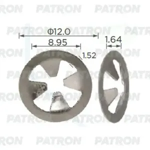 PATRON P372400 Клипса автомобильная [упаковка 10 штук]