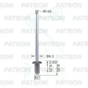 PATRON P372429 Заклепка металлическая