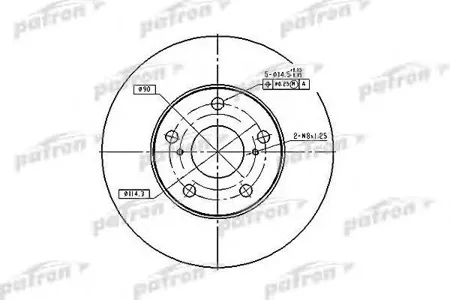 PATRON PBD1431 Диск торм. Lexus ES 91-97, ES 96-01, Toyota Avensis Verso 01-, Camry 91-96, Camry 96-01, Camry 01-, C