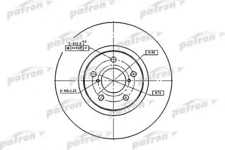 PATRON PBD1437 Диск тормозной передн