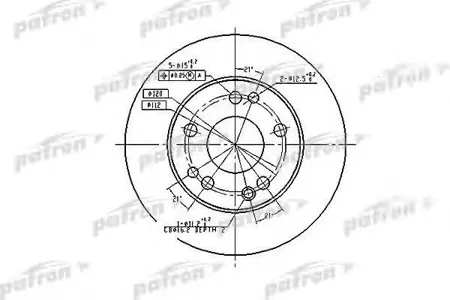 PATRON PBD1584 Диск тормозной