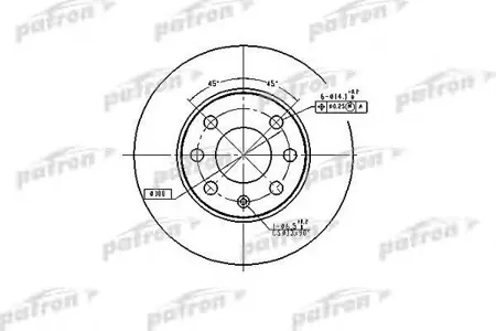 PATRON PBD1607 Диски тормозные Opel