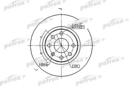 PATRON PBD1625 Диск тормозной Daewoo Lanos Nexia 95- передний вент.