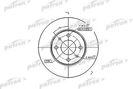 PATRON PBD1745 Диск тормозной