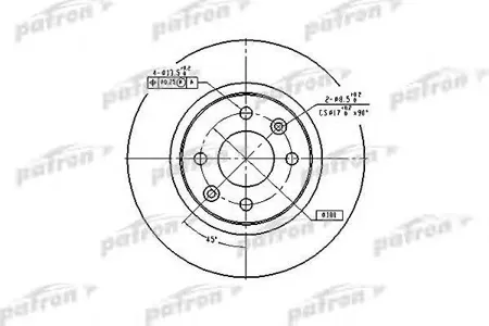 PATRON PBD2586 Диск тормозной