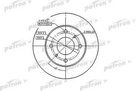 PATRON PBD2591 Диск тормозной Nissan Primera 90- перед.вент.