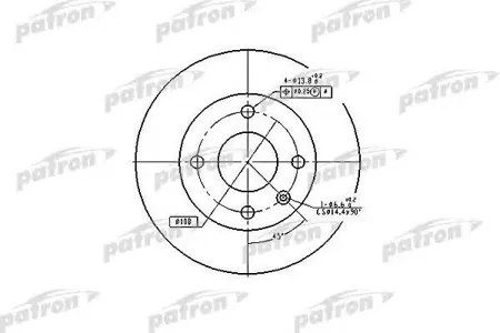 PATRON PBD2598 Диск тормозной