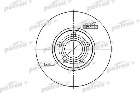 PATRON PBD2651 Диск торм.зад. Audi 100 90-94, 100 AVANT 90-94, A6 94-97,