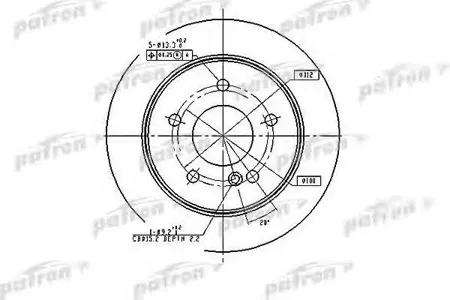 PATRON PBD2653 Диск тормозной