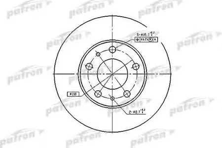 PATRON PBD2728 Диск тормозной Peugeot Boxer 94-02 с бортовой платформой передн