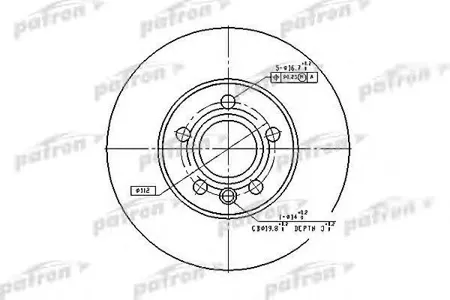 PATRON PBD2776 Диск тормозной