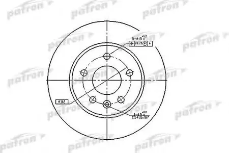 PATRON PBD2797 Диск торм. Mercedes V-CLASS 96-03, Vito автобус 96-03, Vito фургон 97-03
