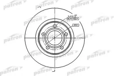 PATRON PBD2806 Диск тормозной
