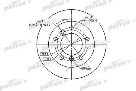 PATRON PBD4088 Диск торм.зад. Mercedes G-CLASS 79-93, G-CLASS 89-, G-CLASS Cabrio 90-, Sprinter 2-t c бортовой платф
