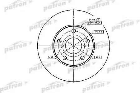 PATRON PBD4161 Диск тормозной передн