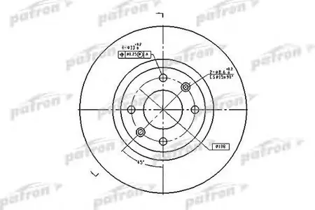 PATRON PBD4183 Диск торм. Citroen Berlingo 02-, Berlingo фургон 00-,