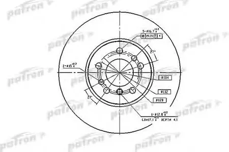 PATRON PBD4187 Диск тормозной