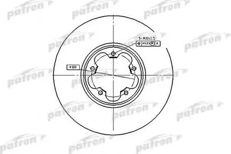 PATRON PBD4216 Диск тормозной Ford Transit 00- перед.