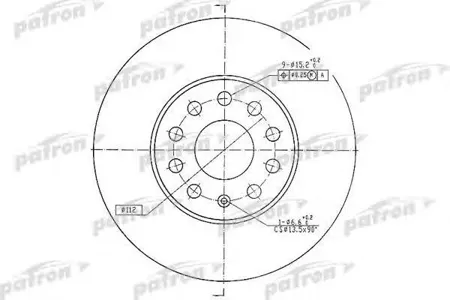 PATRON PBD4295 Диск торм. Audi A3 03-, A3 Sport back 04-, Seat ALTEA 04-, LEON 05-, Toledo III 04-, Skoda Octavia 04-