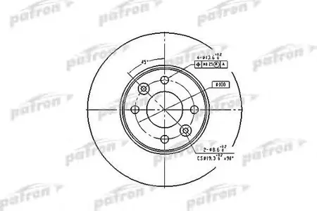 PATRON PBD4364 Диск тормозной