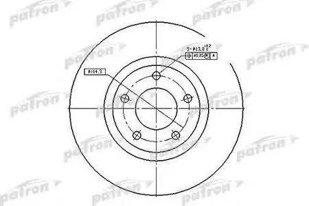 PATRON PBD4385 Диск тормозной Mazda 3 03- перед.