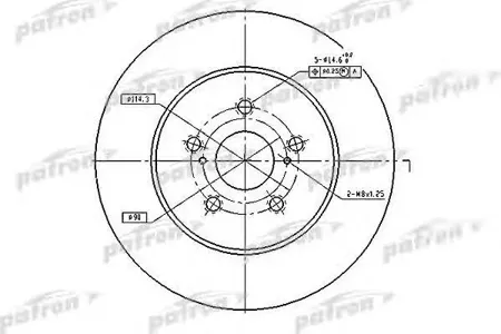 PATRON PBD4493 Диск тормозной
