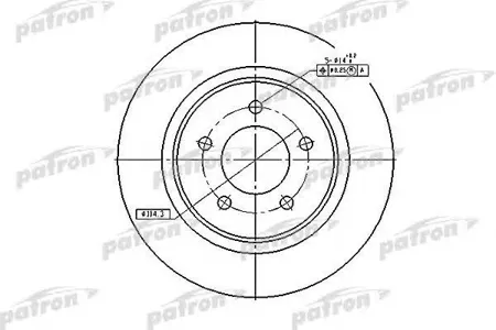 PATRON PBD5386 Диск торм. Chrysler 300M 98-04, CONCORD 98-04, LHS 98-02, Dodge Intrepid 98-04 - обод 16-17