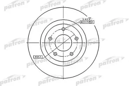PATRON PBD7006 Диск торм. Chrysler SEBRING 07-09 Dodge AVENGER 08-09,
