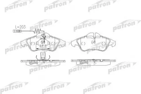 PATRON PBP1038 Колодки торм. MB Sprinter 96- перед.