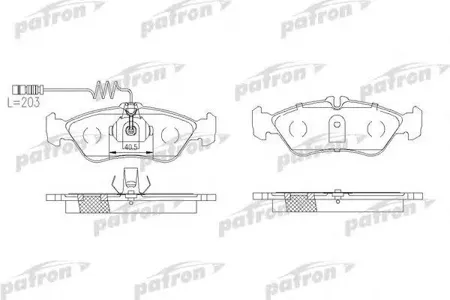 PATRON PBP1045 Колодки торм.задние Mercedes Sprinter 2-T 95-06,