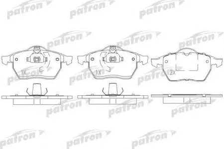 PATRON PBP1068 Колодки Opel Calibra A 92-97, Vectra B 95-02,
