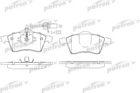 PATRON PBP1163 Колодки торм. VW TranSporter 95- перед.
