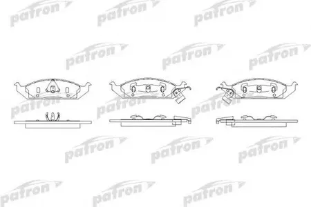 PATRON PBP1254 Колодки Chrysler CIRRUS 94-00, STRATUS 95-, STRATUS кабрио 96-01, Dodge STRATUS 95-