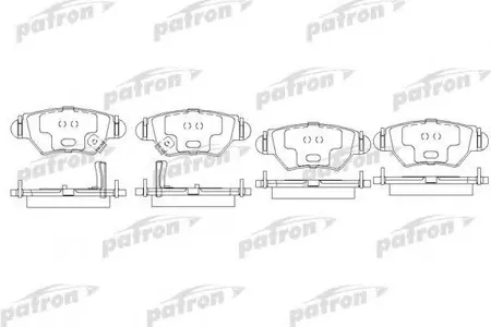 PATRON PBP1294 Колодки торм. Opel Astra G -05 задн.