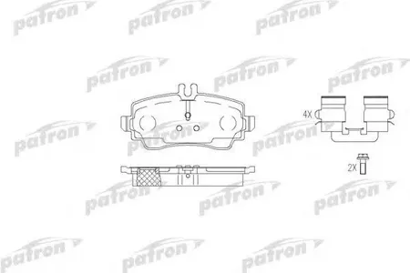 PATRON PBP1357 Колодки торм. MB W168 97- перед.