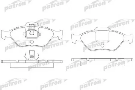 PATRON PBP1394 Колодки торм. Ford Fiesta 4 Fusion 01- перед.