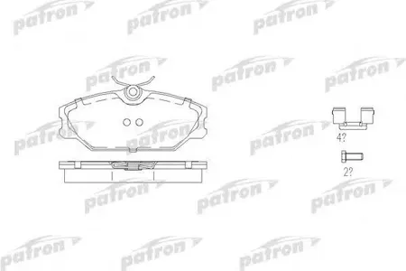 PATRON PBP1420 Колодки Renault Clio II 00-, Laguna 99-01, Laguna Grand TOUR 99-01,