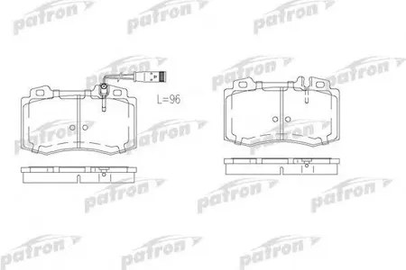 PATRON PBP1426 Колодки Mercedes M-CLASS 98-05, S-Class 98-05, S-Class купе 99-06, SL 98-01