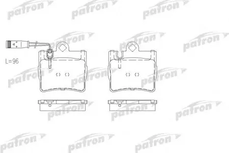 PATRON PBP1427 Колодки торм.задние Mercedes S-Class 98-05, S-Class купе 99-06