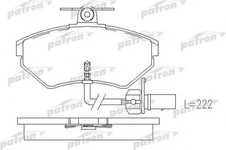PATRON PBP1451 Колодки торм. Audi 80100 86- перед.