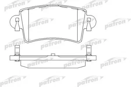 PATRON PBP1453 Колодки торм.задние Nissan Interstar c бортовой платформой 03-, Interstar автобус 02-,