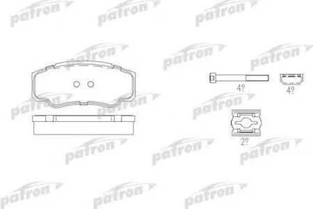 PATRON PBP1480 Колодки торм.задние Audi A2 03-05, Citroen Jumper 94-02,