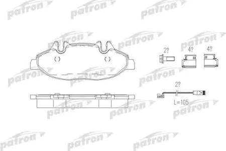 PATRON PBP1493 Колодки торм. MB W639 03- перед.