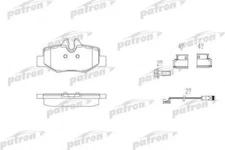 PATRON PBP1494 Колодки торм.задние Mercedes Viano 03-, Vito автобус 03-, Vito фургон 03-