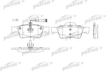PATRON PBP1526 Колодки торм.задние W211 E200-E500E55AMG 702->